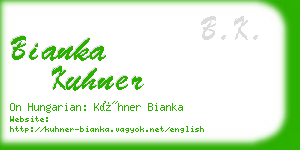 bianka kuhner business card